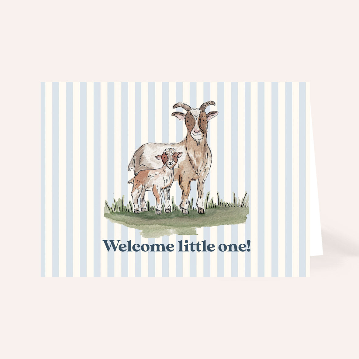 Welcome Little One Goat & Kid Card