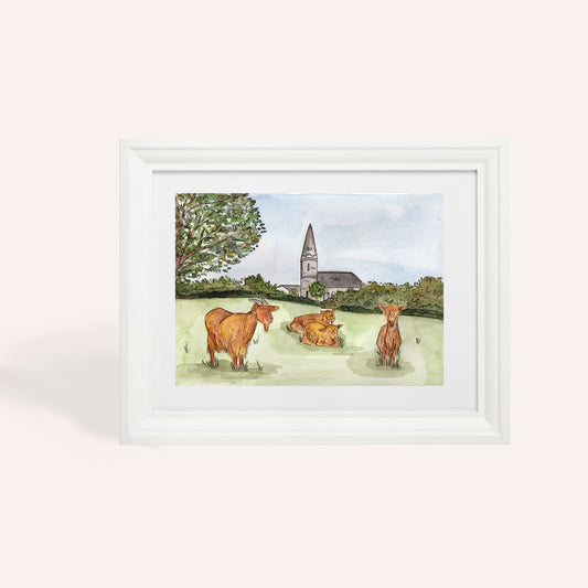 Charity Royal Golden Guernsey A4 Art Print