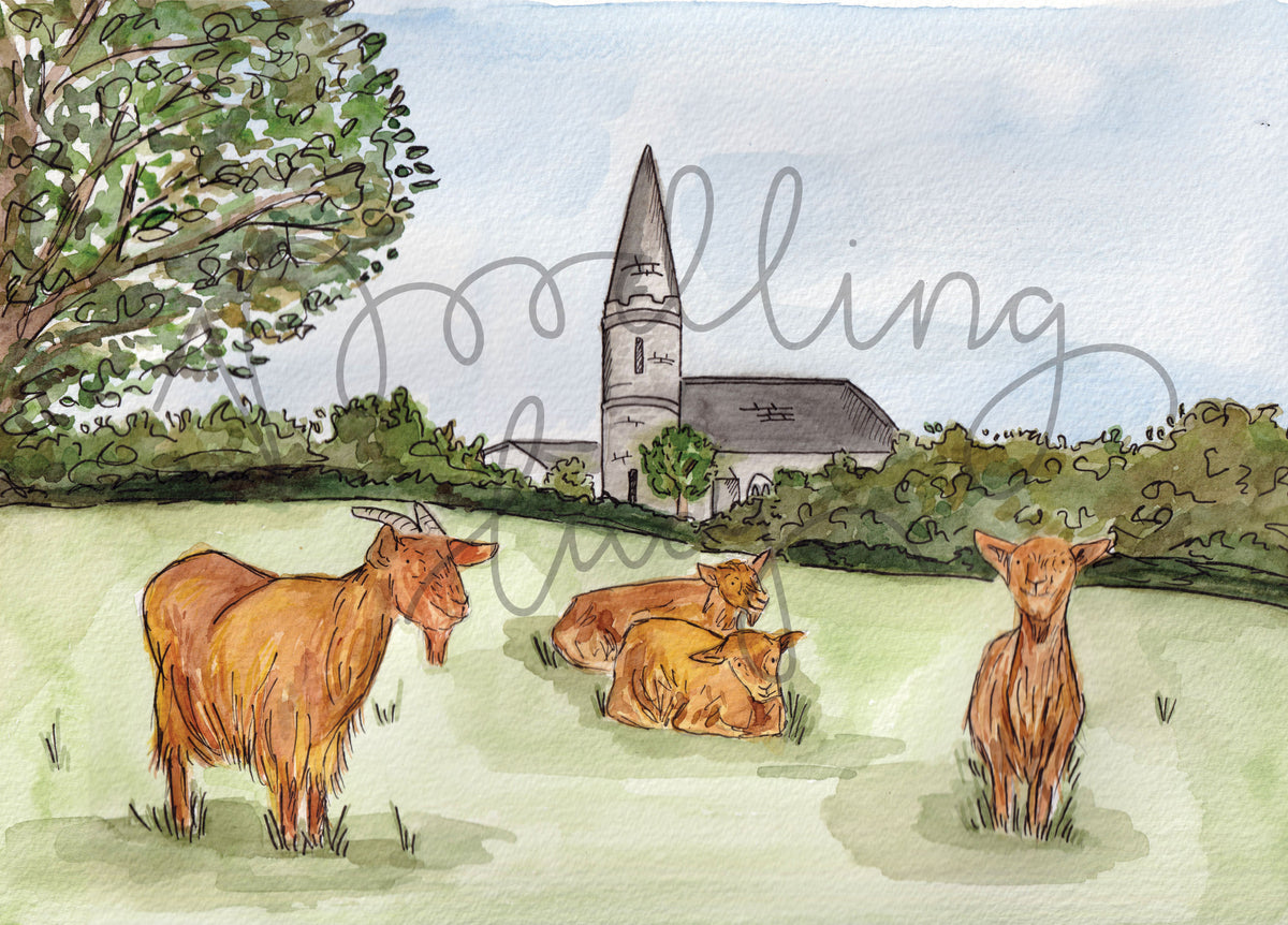 Charity Royal Golden Guernsey A4 Art Print
