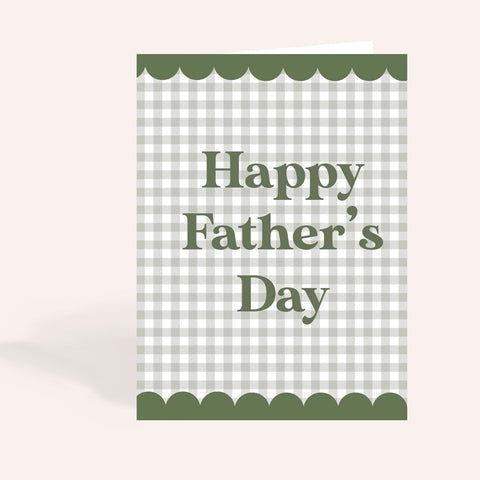 Gingham Father's Day Card