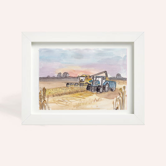 Harvest At Dusk A4 Print