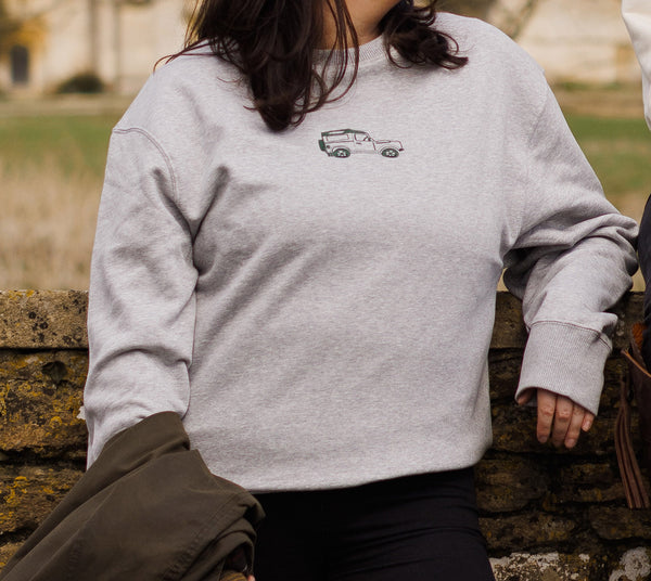 Heather Grey Oversized Defender Jumper (Unisex)