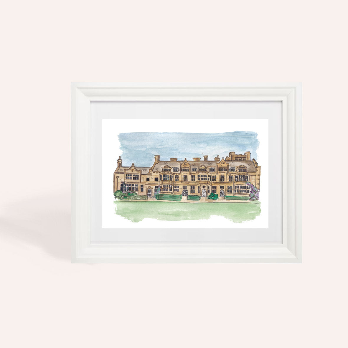 Bespoke A4 Watercolour Home/Wedding Venue Illustration