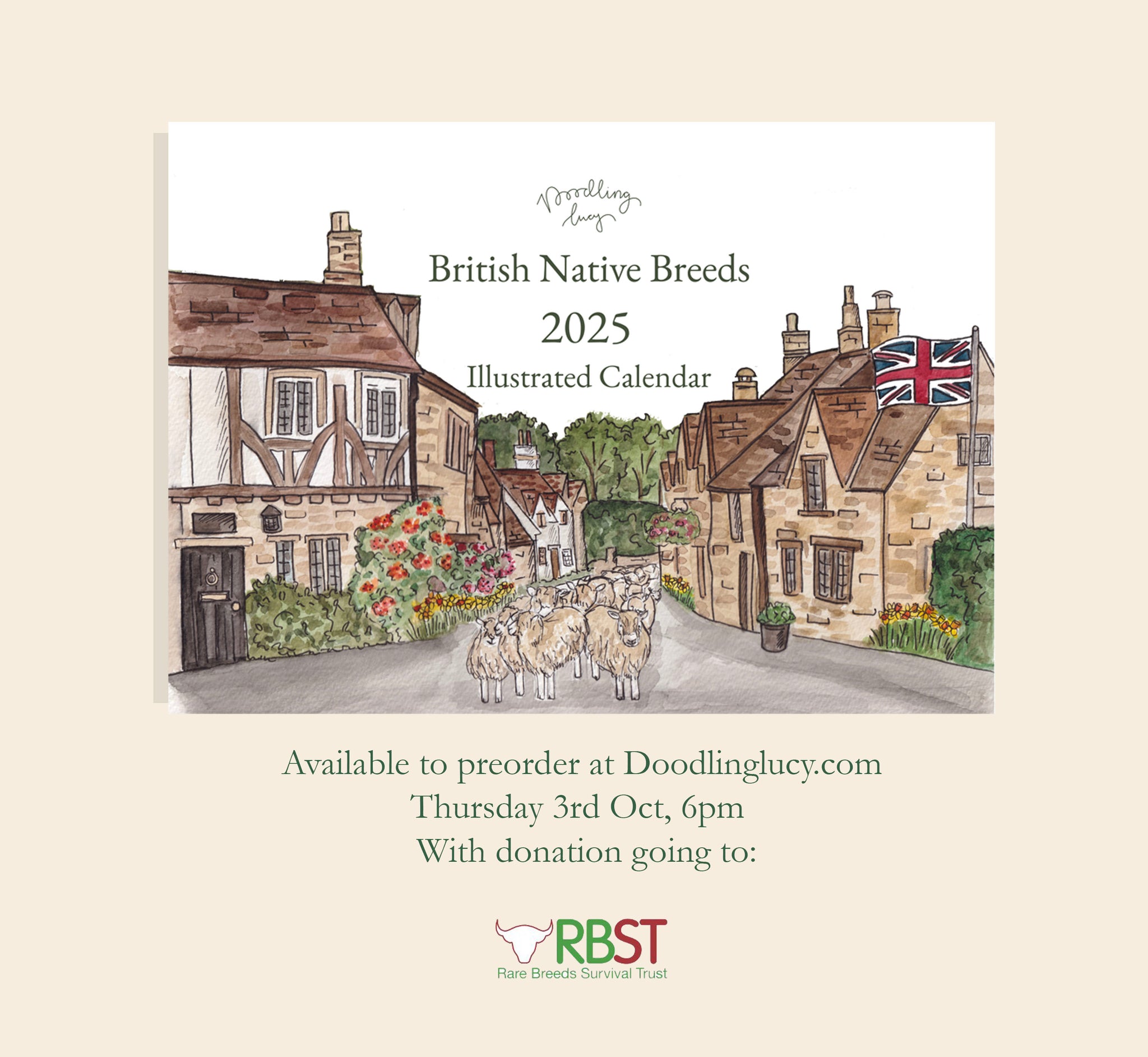 PREORDER: 2025 British Native Breed Illustrated Calendar