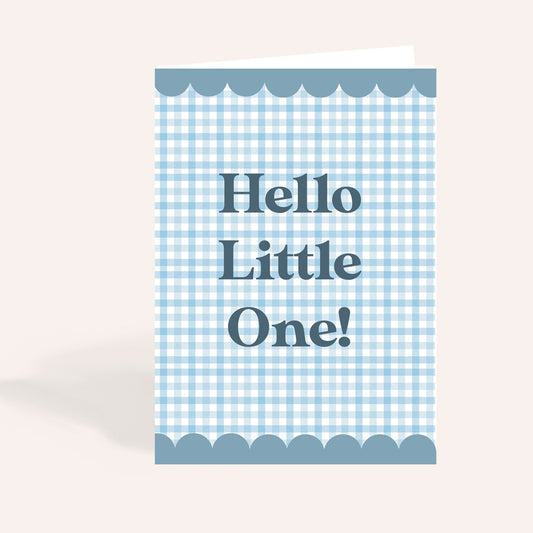 Blue Hello Little One Card