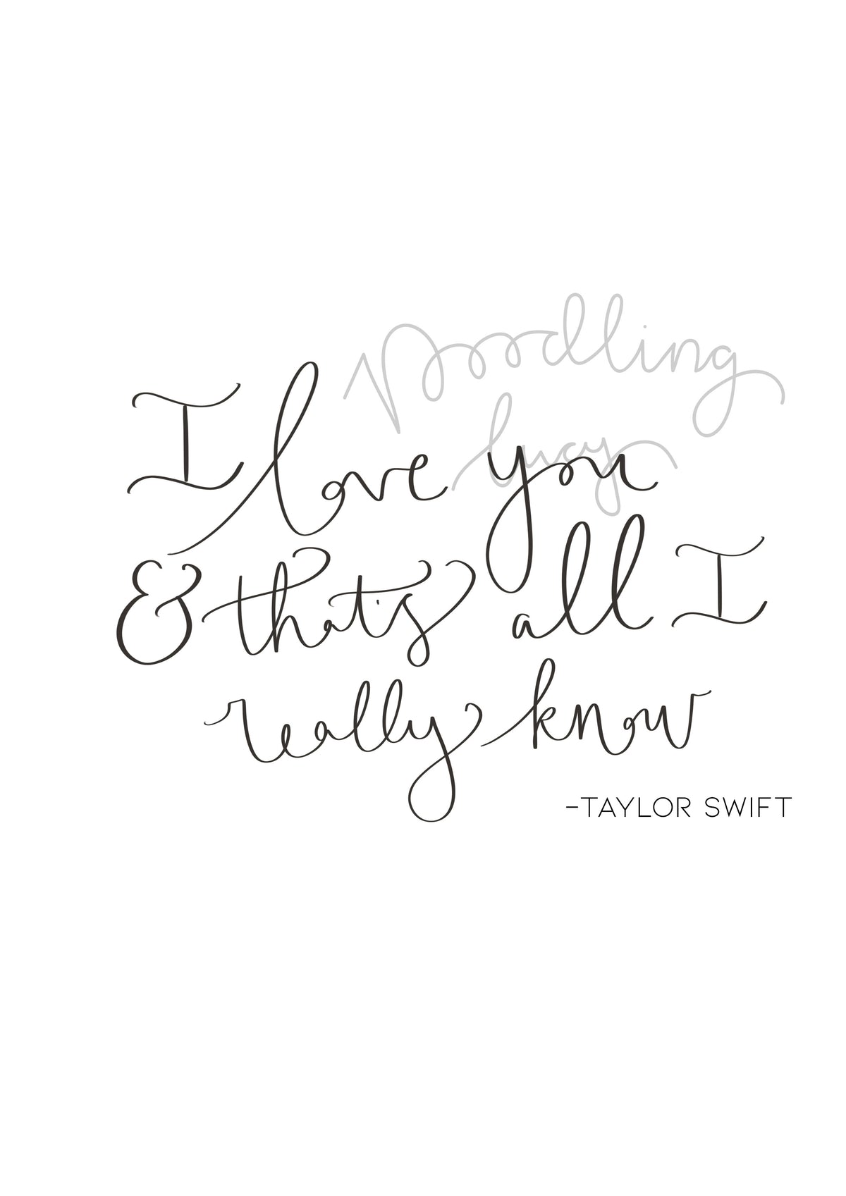 Taylor Love Story A4 Print