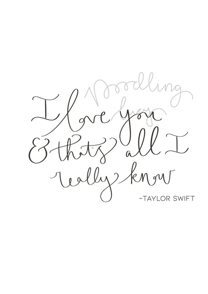 Taylor Love Story A4 Print