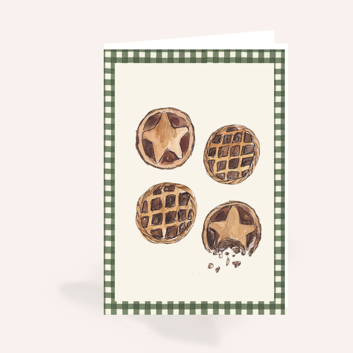 Mince Pie Christmas Card (with recipe back)