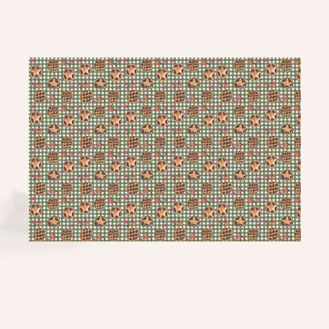 Mince Pie Luxury Christmas Wrapping Paper (Sheet)