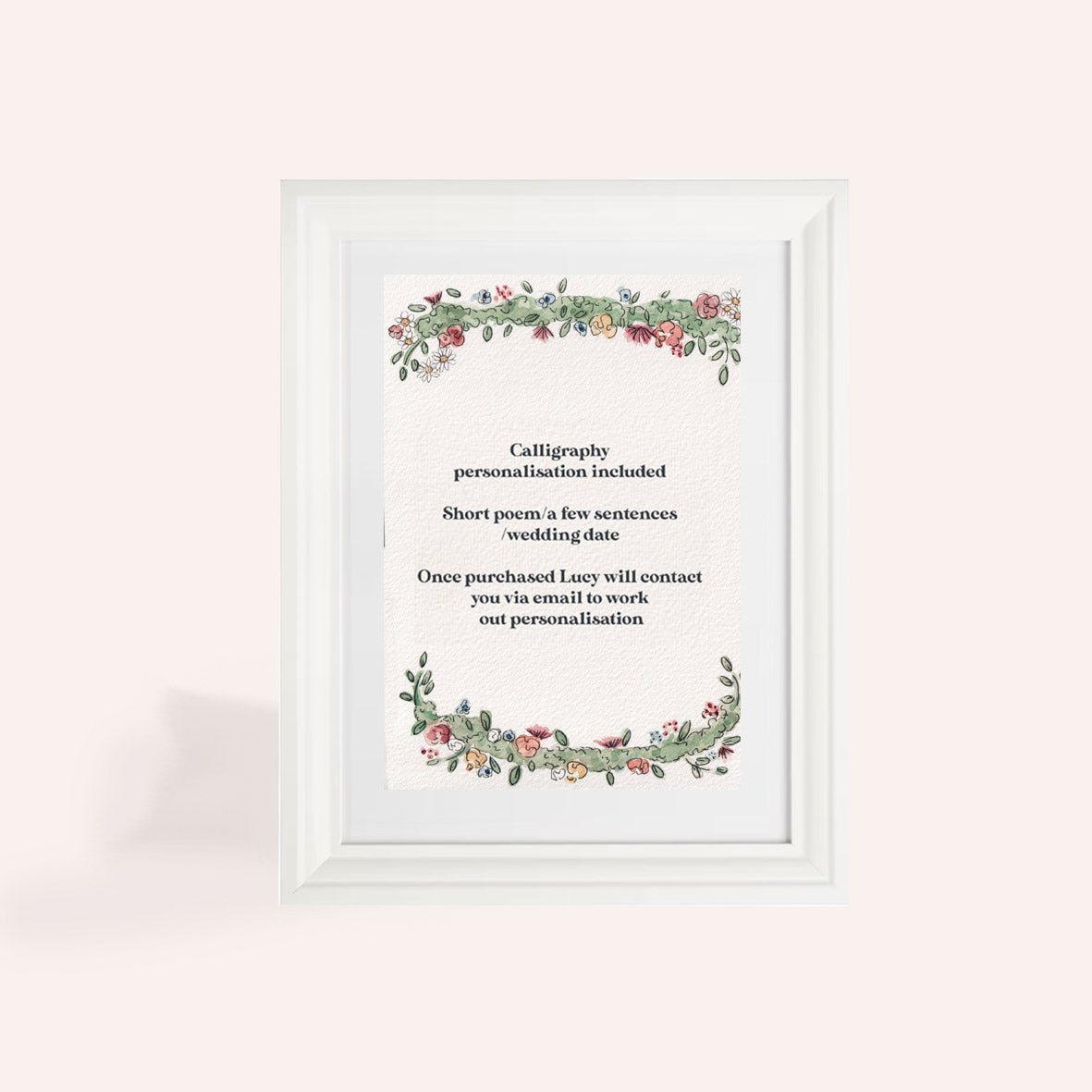 Multicolour Florals Personalised A5 Original Illustration