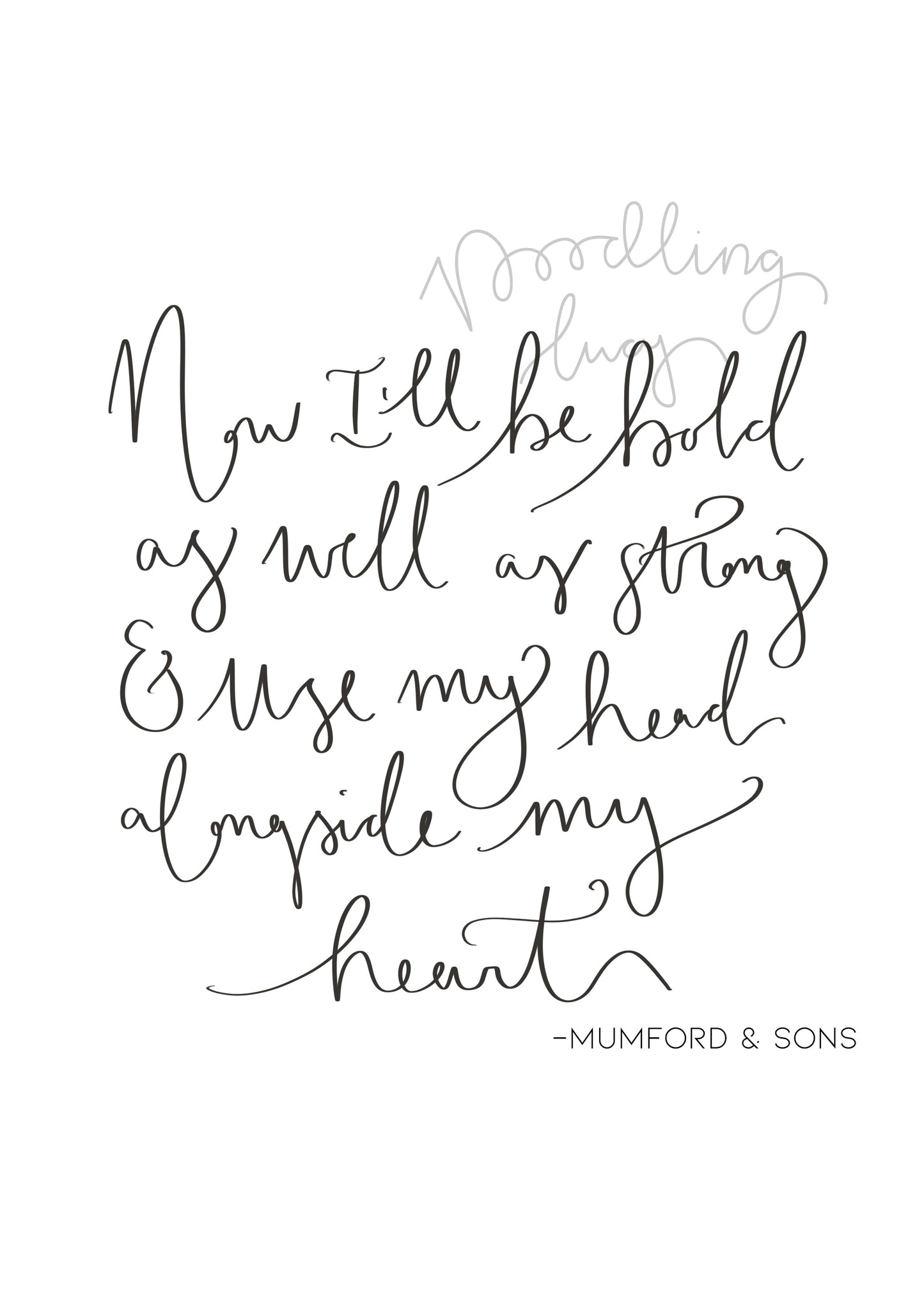 Mumford & Sons I Will Wait A4 Print