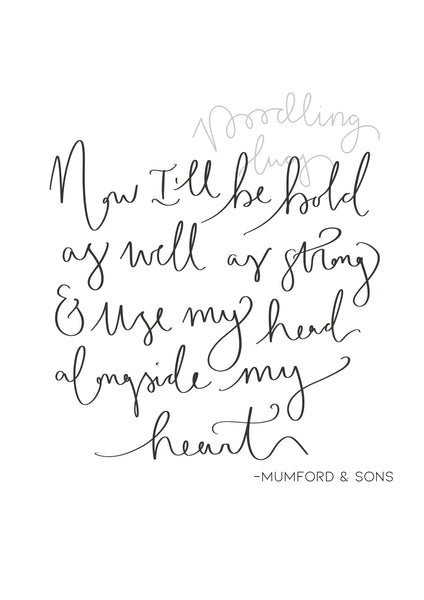 Mumford & Sons I Will Wait A4 Print