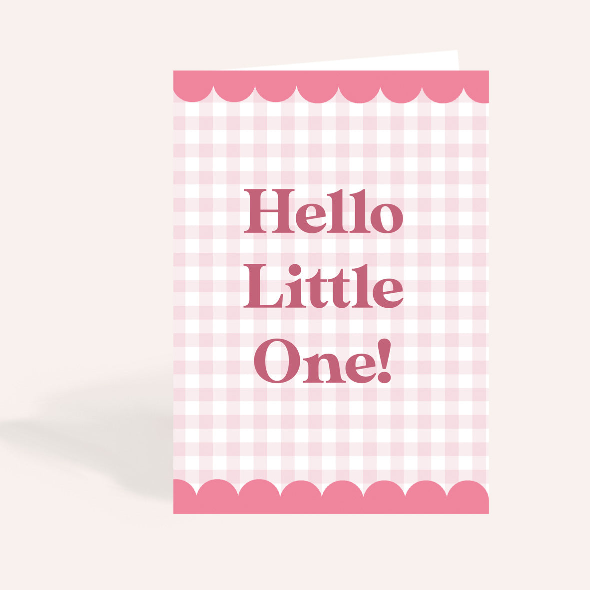 Pink Hello Little One Card