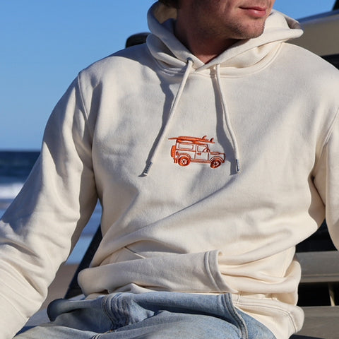 Oatmeal Defender Surf Hoodie (Unisex)