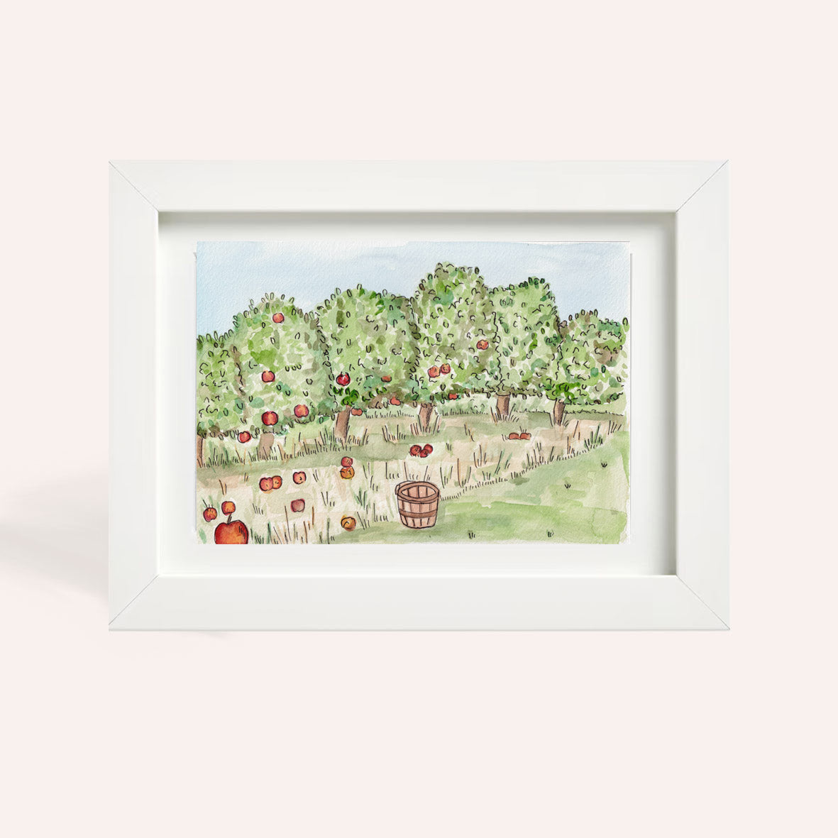 Apple Orchard A4 Original Illustration