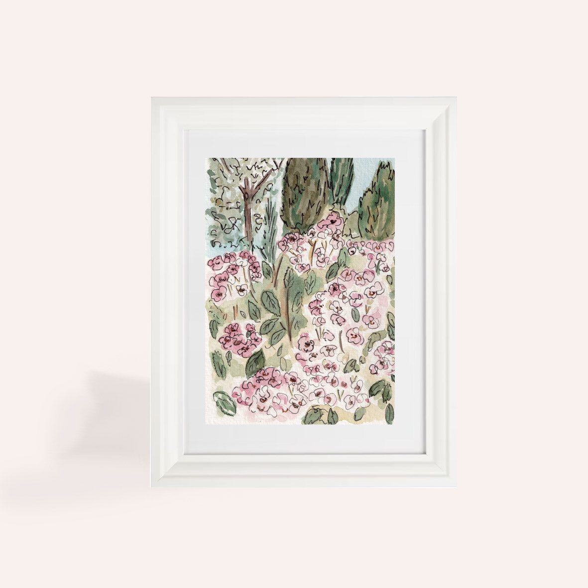 Pink Blossom A6 Original Illustration