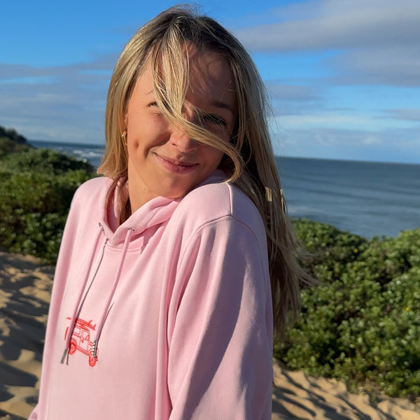 Rose Pink Defender Surf Hoodie (Unisex)