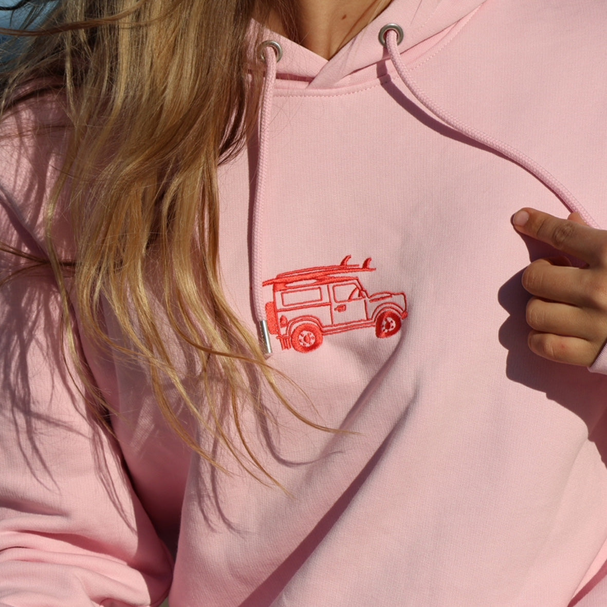 Rose Pink Defender Surf Hoodie (Unisex)