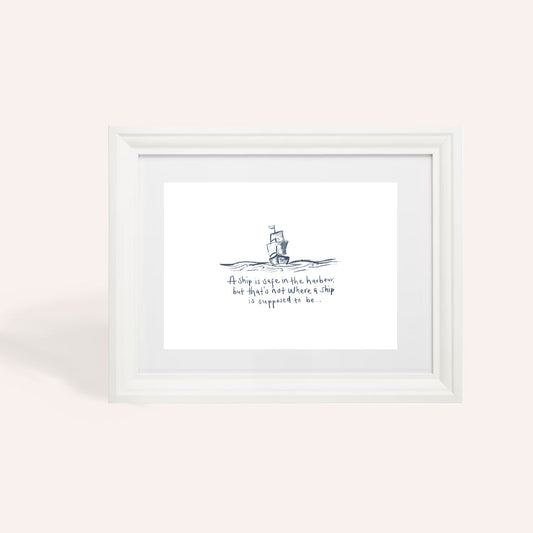 A Ship In The Harbour Print...