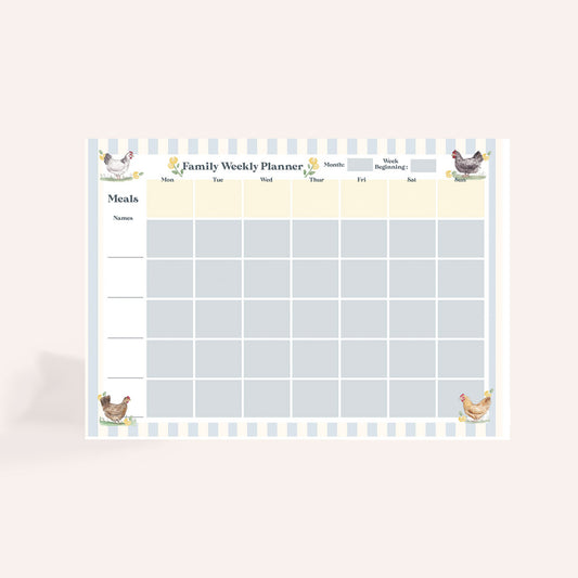Spring Chicken Family A4 Planner