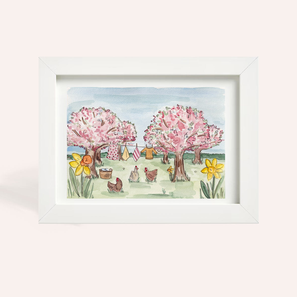 Spring Orchard A4 Original Illustration