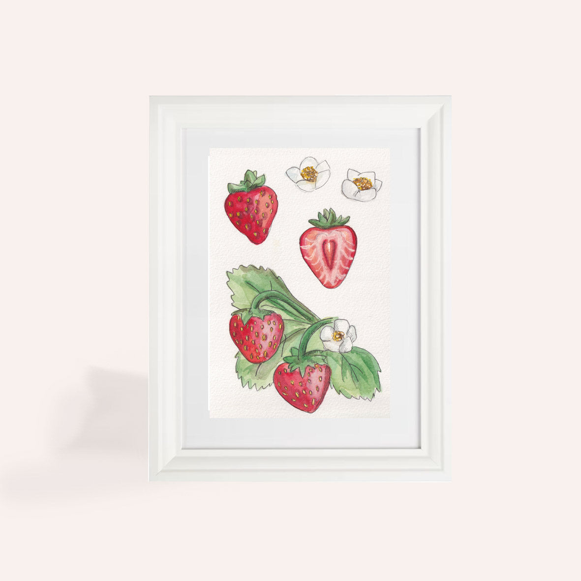 Strawberries A5 Original Illustration
