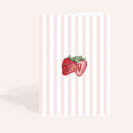 Strawberry Stripe Card