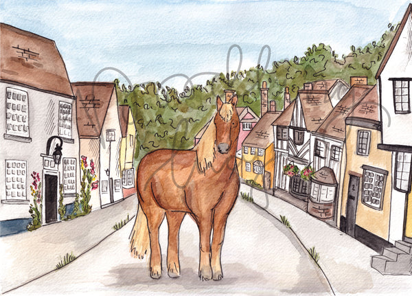 Charity Suffolk Punch A4 Art Print