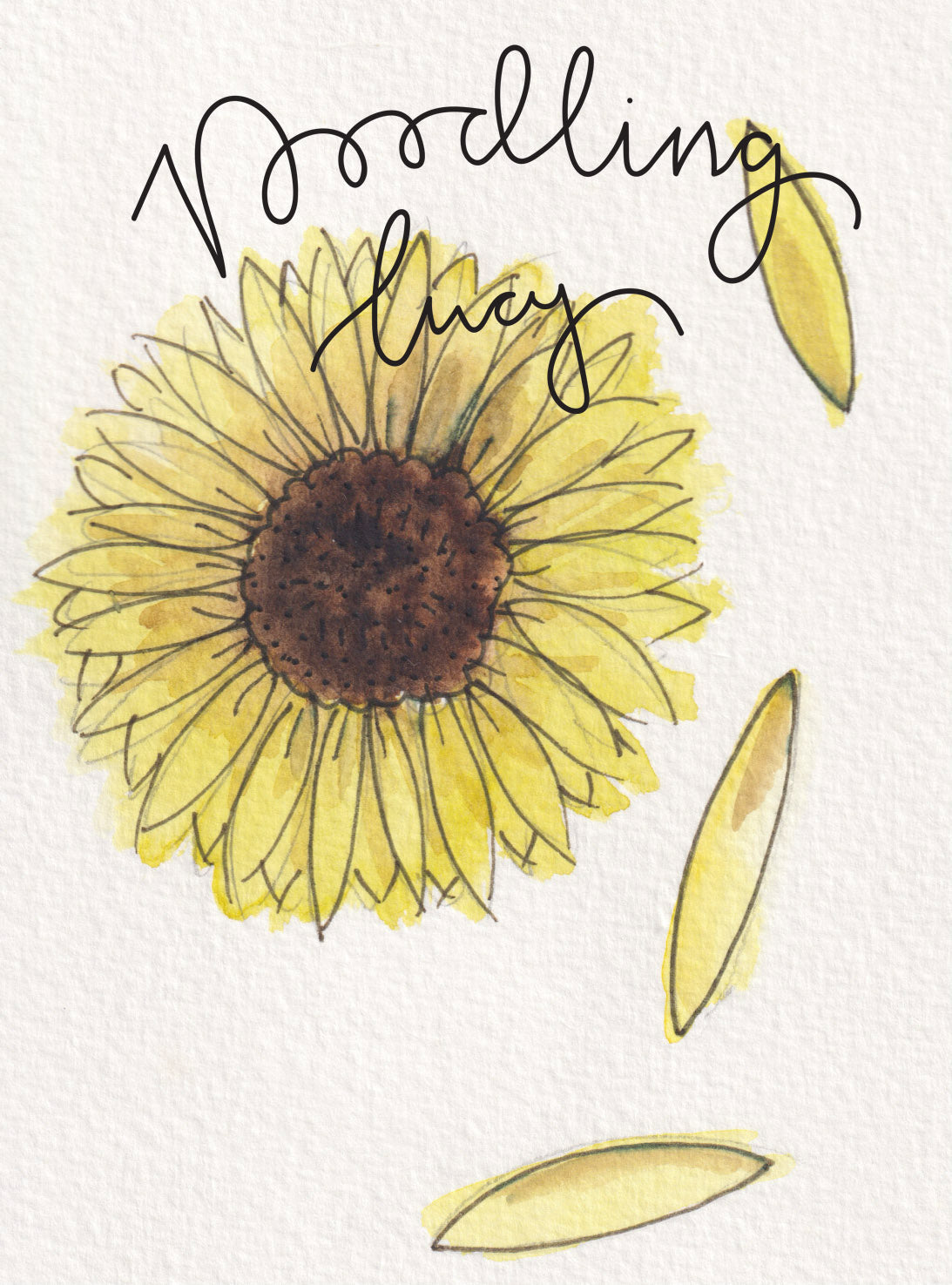 Sunflower A6 Original Illustration
