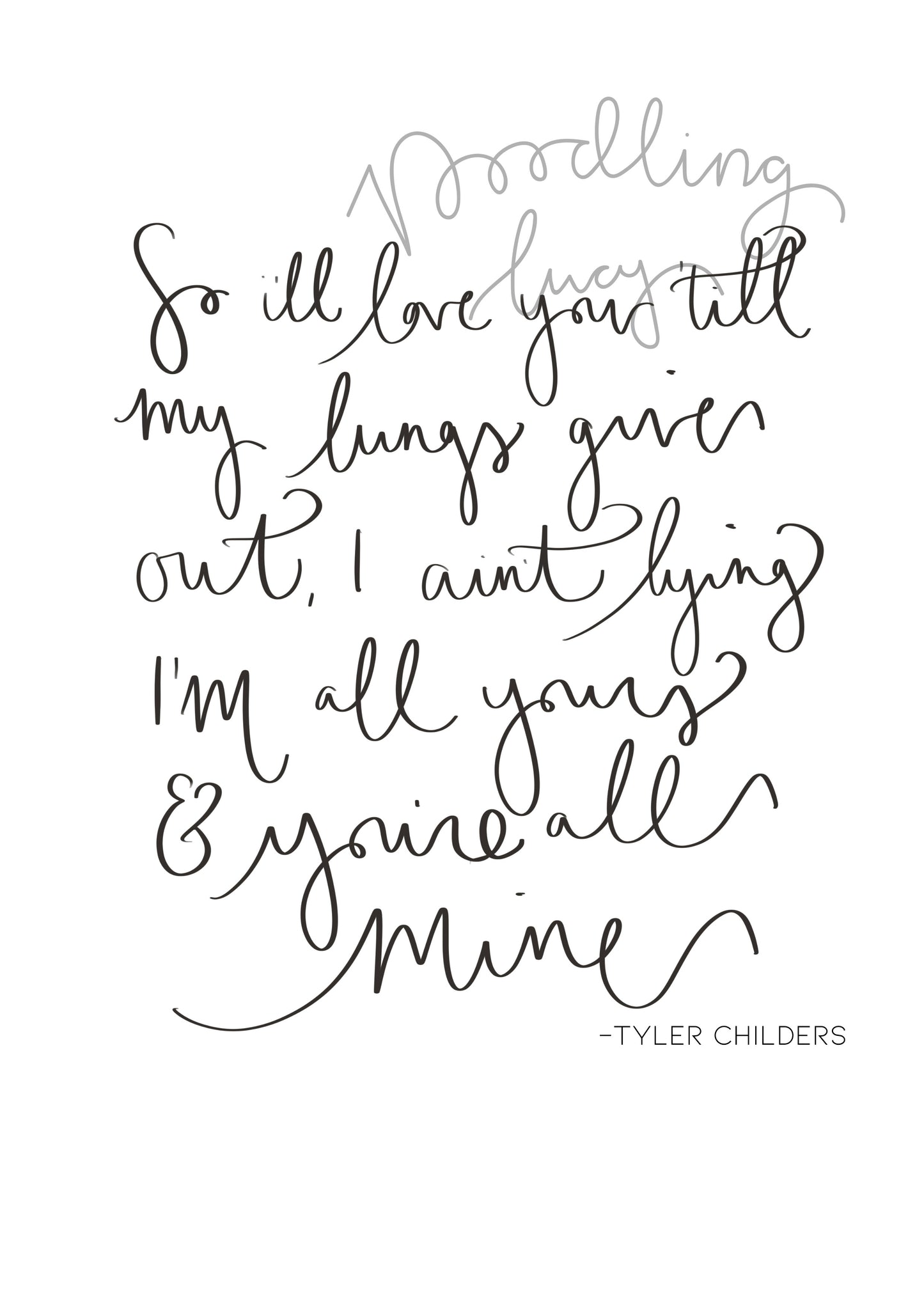 Tyler Childers, All You'n A4 Print