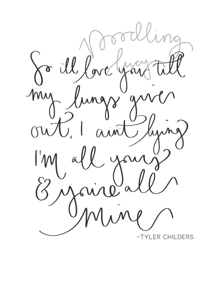 Tyler Childers, All You'n A4 Print