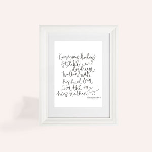 Taylor Call It What You Want A4 Print