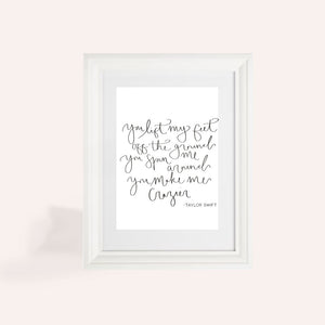 Taylor Swift Crazier A4 Print