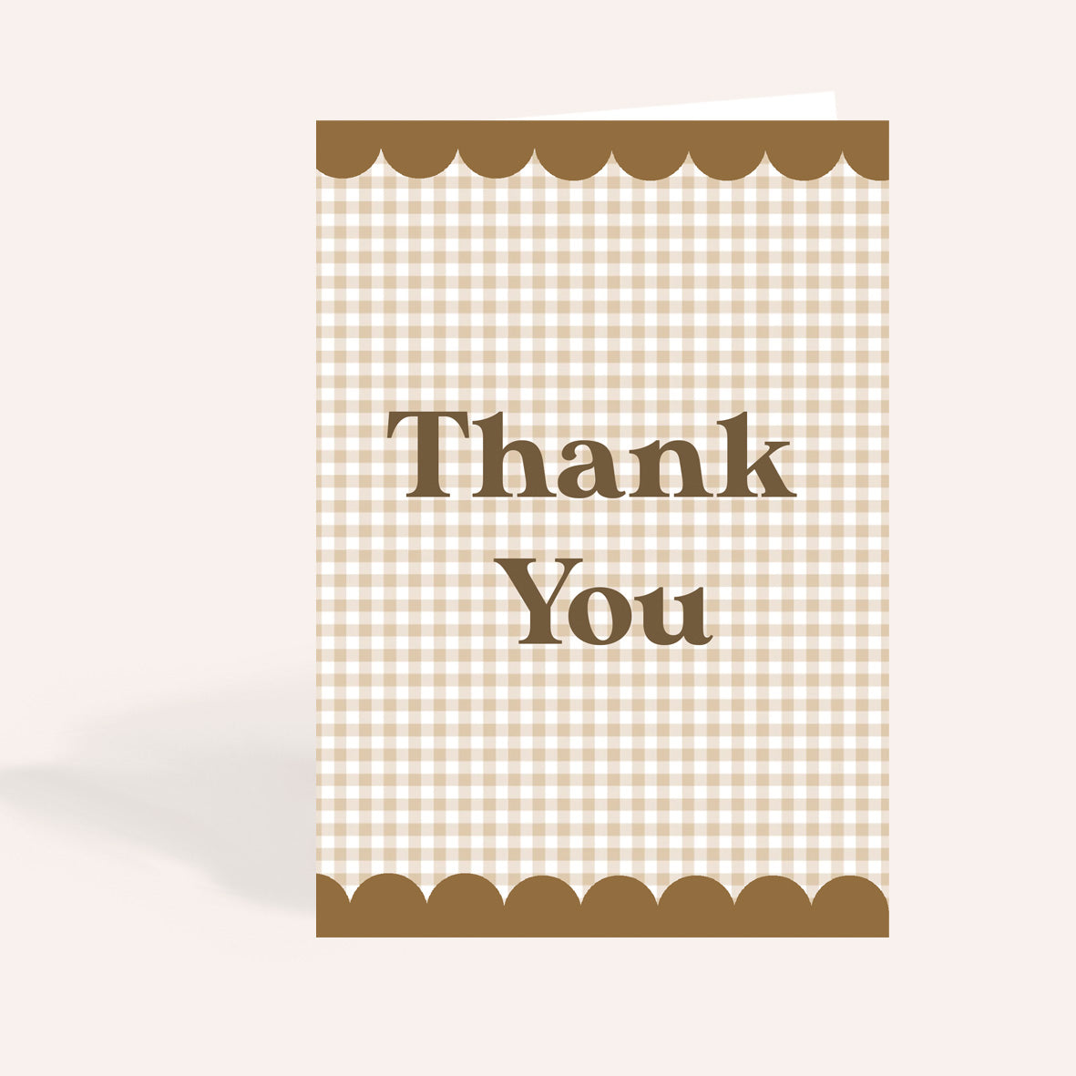 Gingham Thank You Card