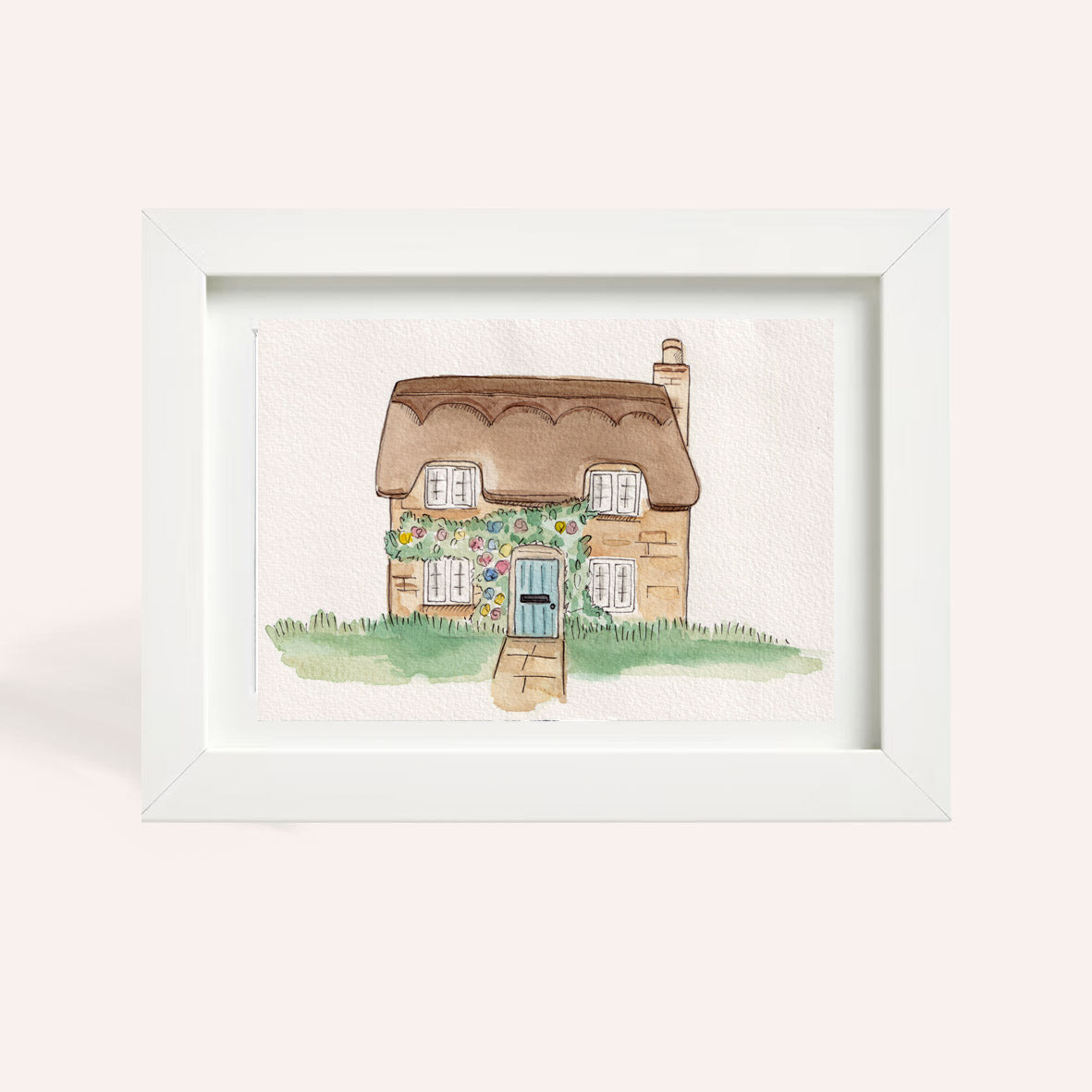 Blossom Cottage A5 Original Painting