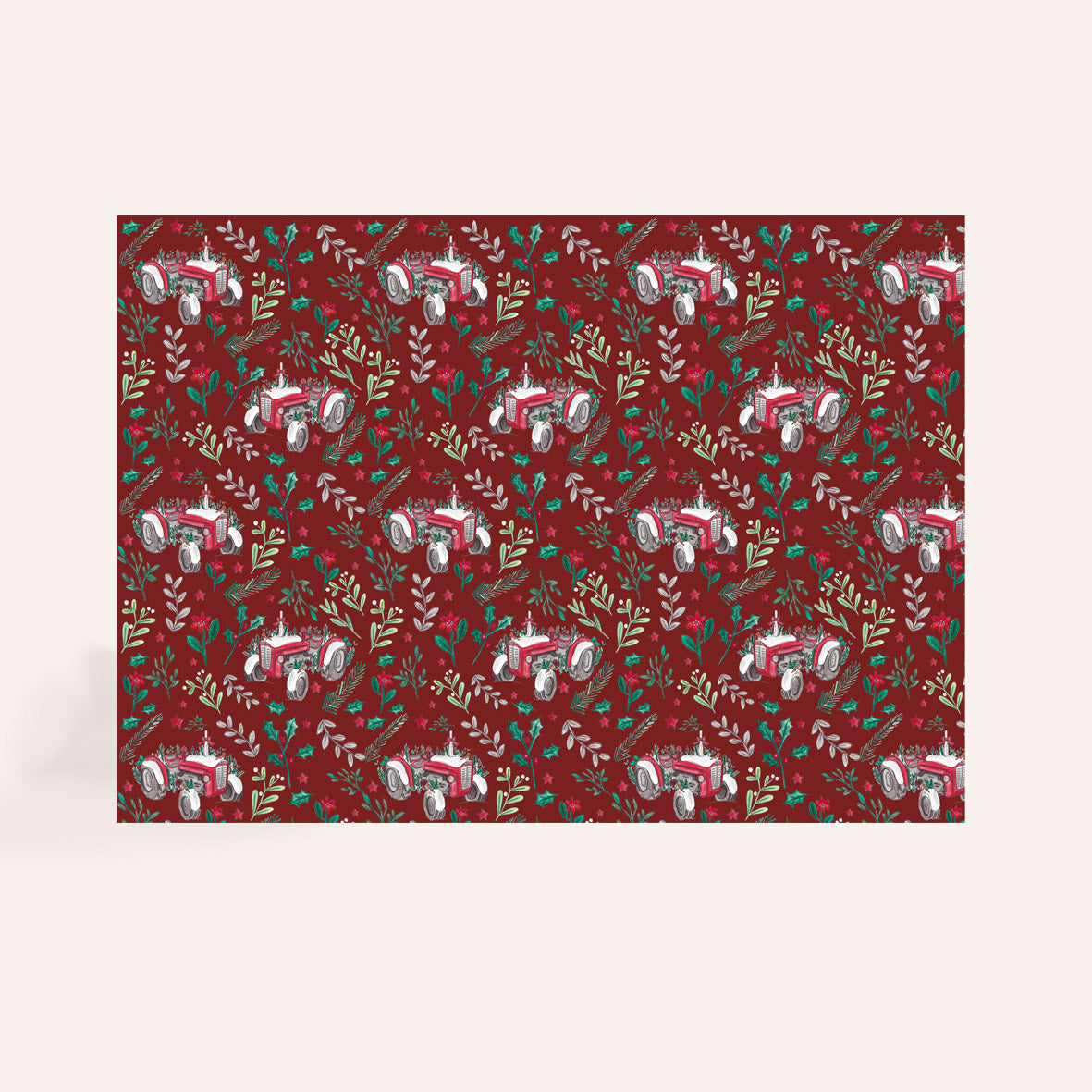 Vintage Tractor Luxury Christmas Wrapping Paper (Sheet)