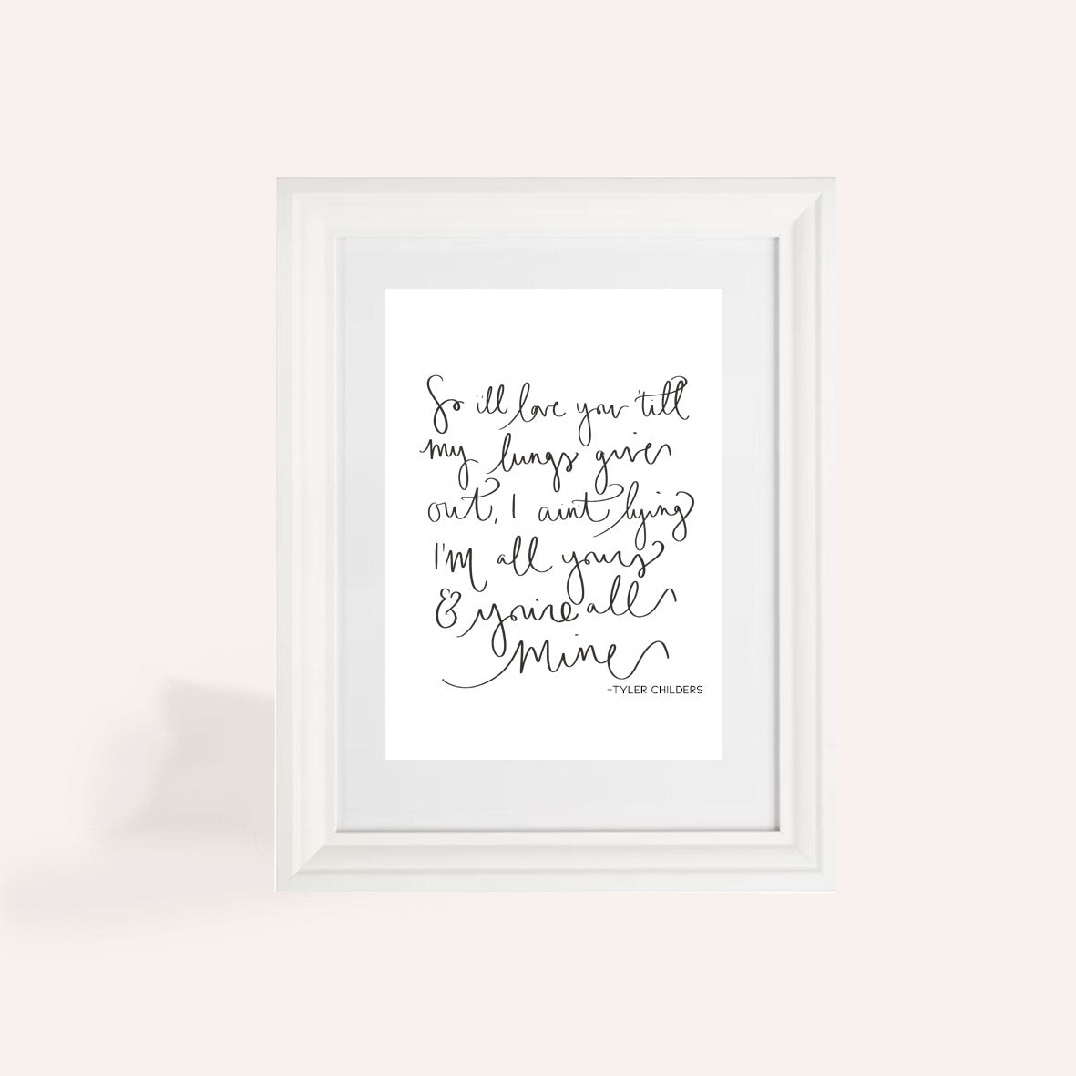 Tyler Childers, All You'n A4 Print