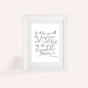 Tyler Childers, All You'n A4 Print