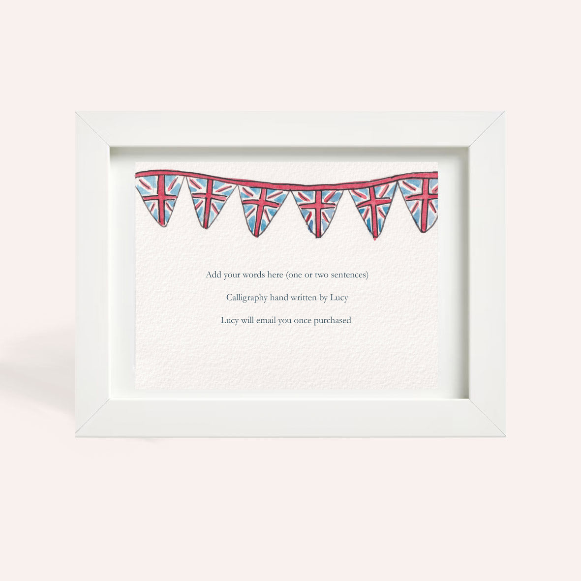 Union Jack Bunting A6 Original Illustration
