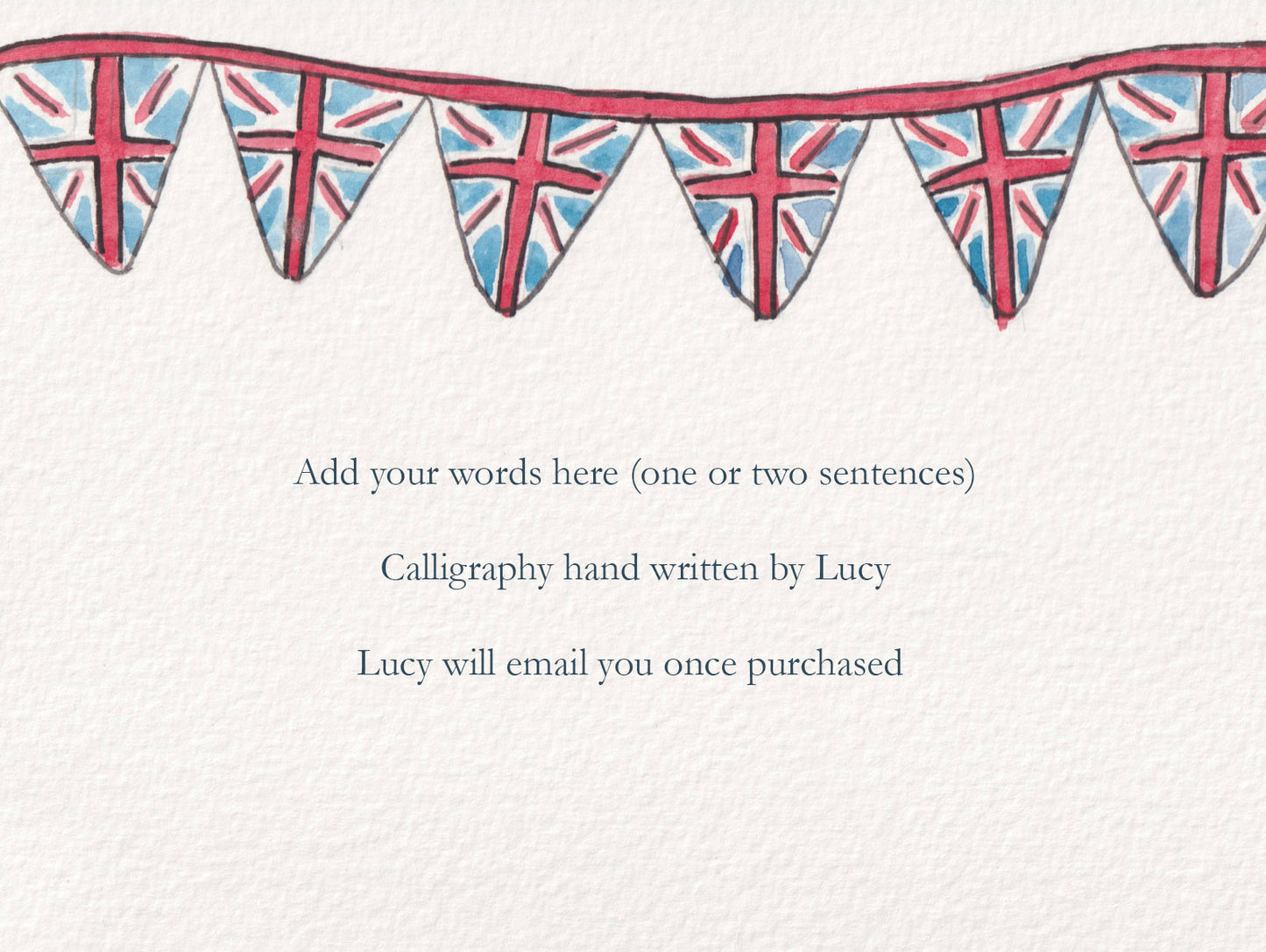 Union Jack Bunting A6 Original Illustration
