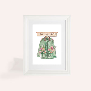 Charity Floral Wax Jacket A4 Print