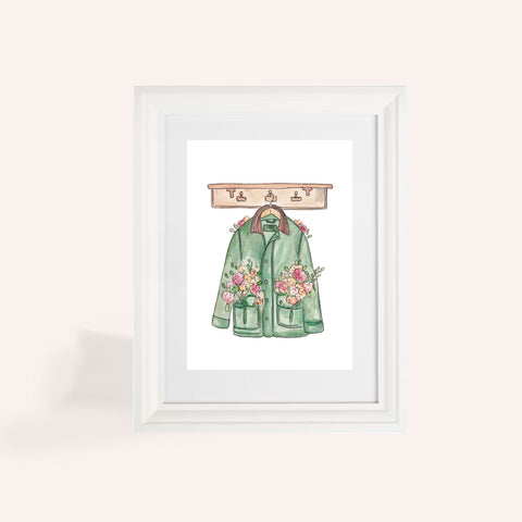 Charity Floral Wax Jacket A4 Print