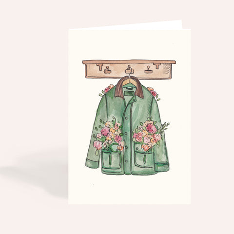 Charity Floral Wax Jacket Card