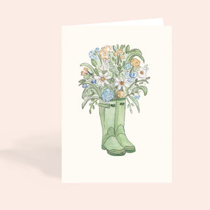 Floral  Wellies Card