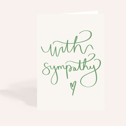 With Sympathy Calligraphy Card