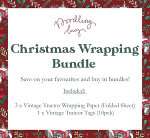 Vintage Tractor Wrapping Paper Bundle