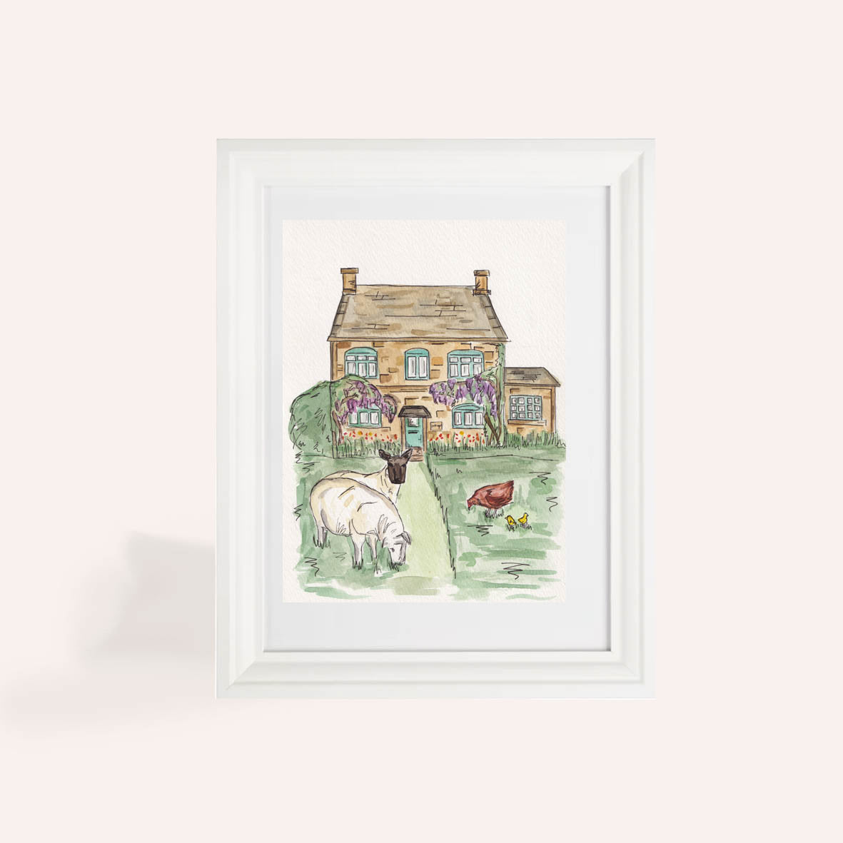 Wisteria Cottage Original Watercolour