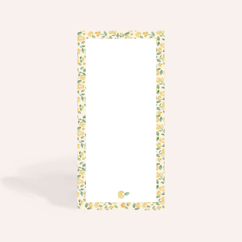 Ditsy Yellow Floral List Pad