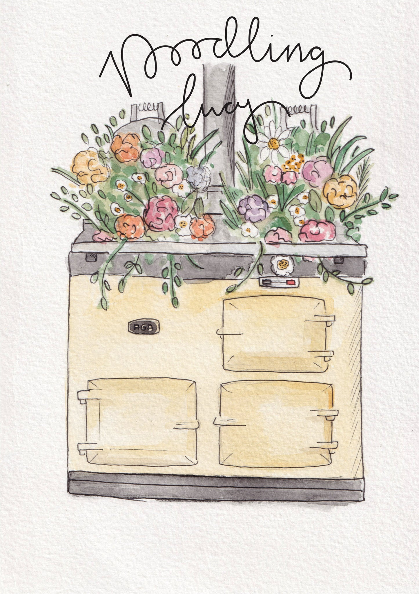Floral Aga A5 Original Illustration