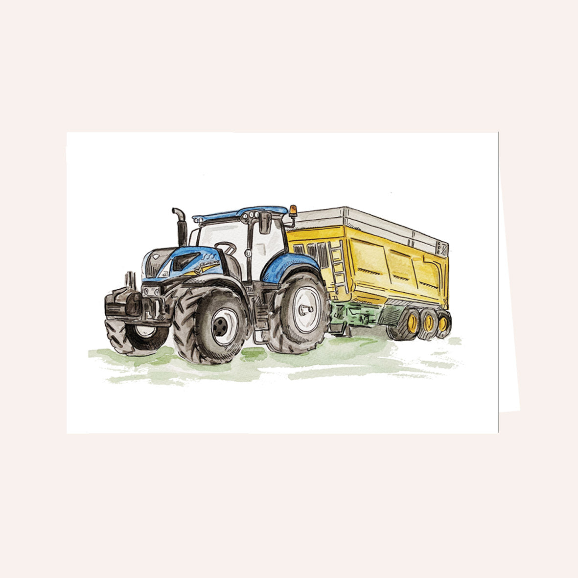 The Blue Tractor Card